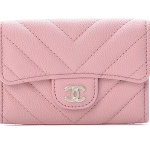 Chanel cardholder light pink